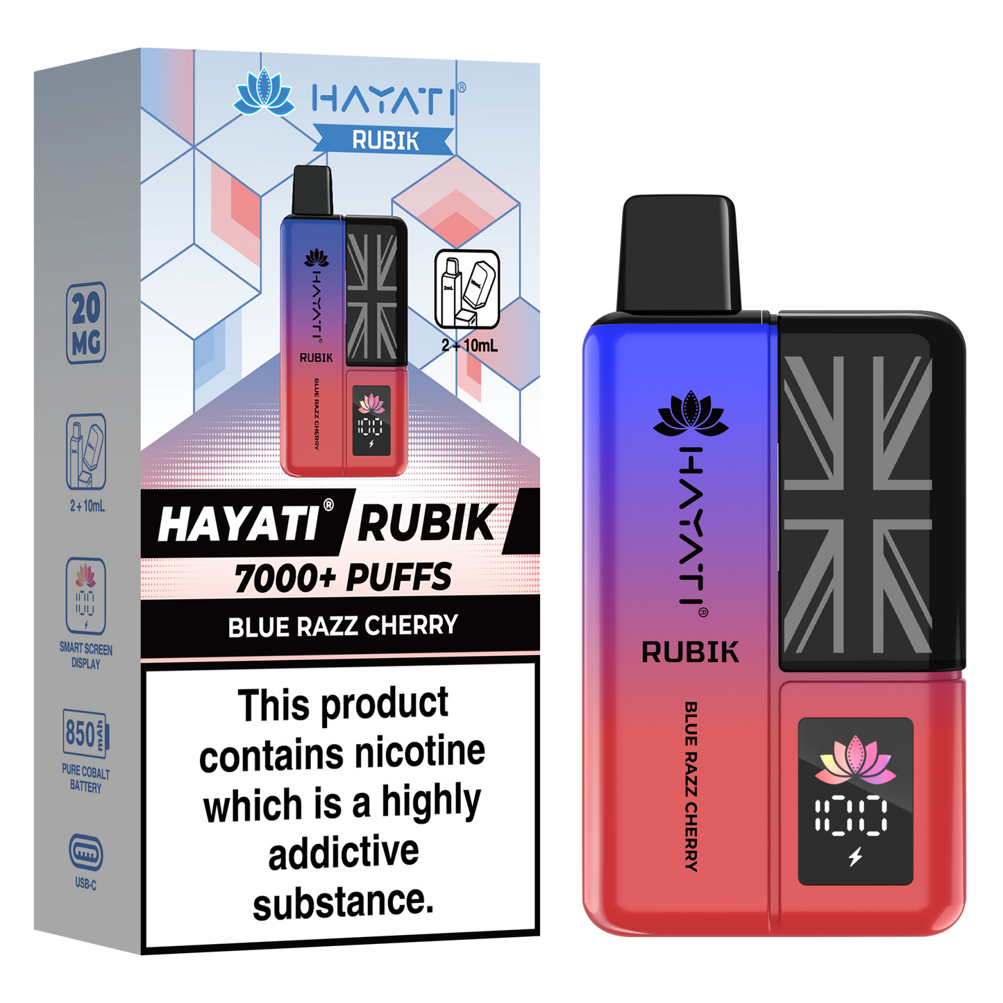 Hayati Rubik 7000+ Puff Prefilled Vape Kit 5pk