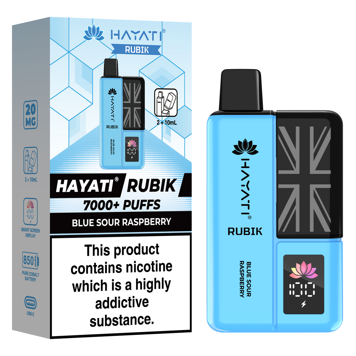 Hayati Rubik 7000+ Puff Prefilled Vape Kit 5pk