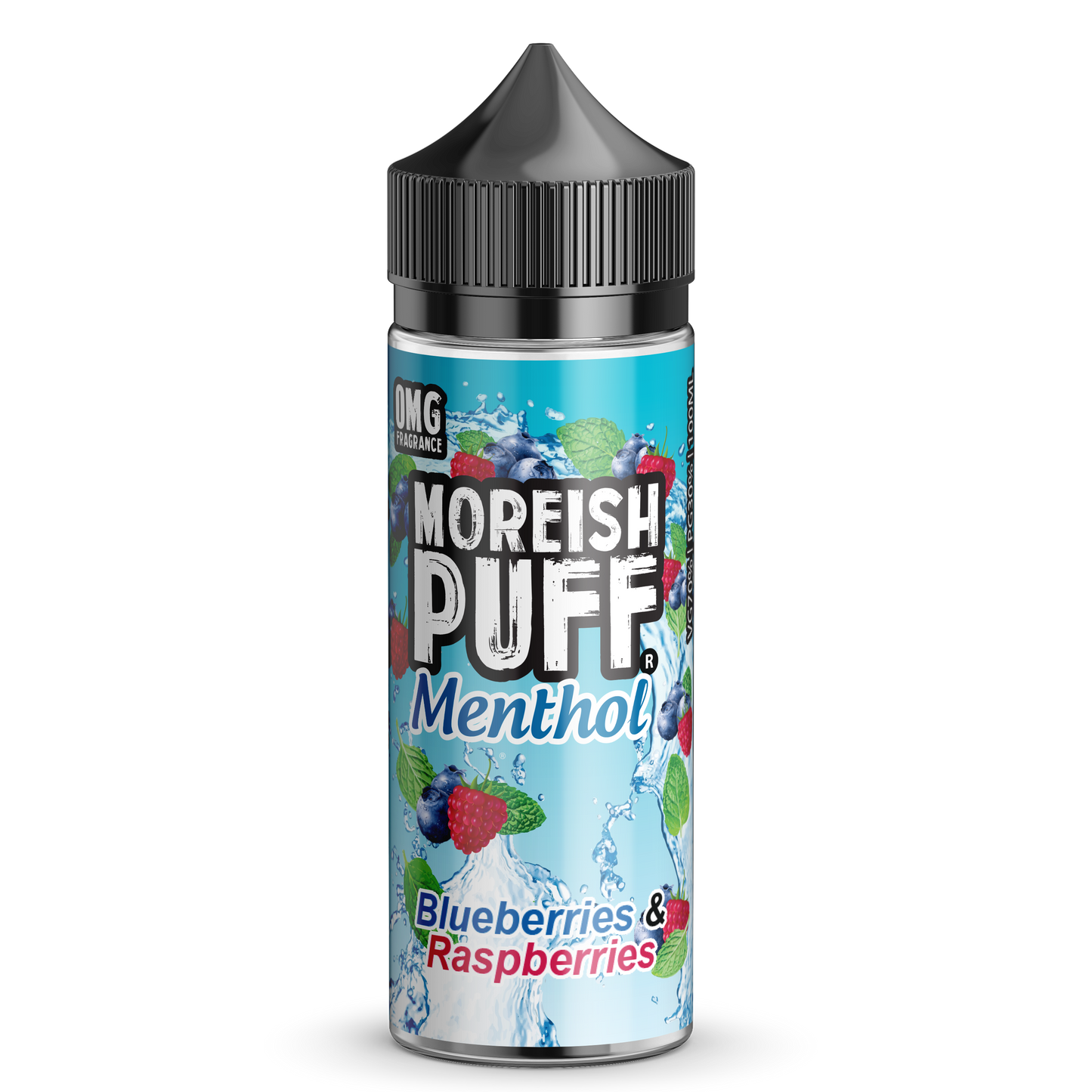 Moreish Puff Blueberries & Raspberries Menthol 100ml Shortfill