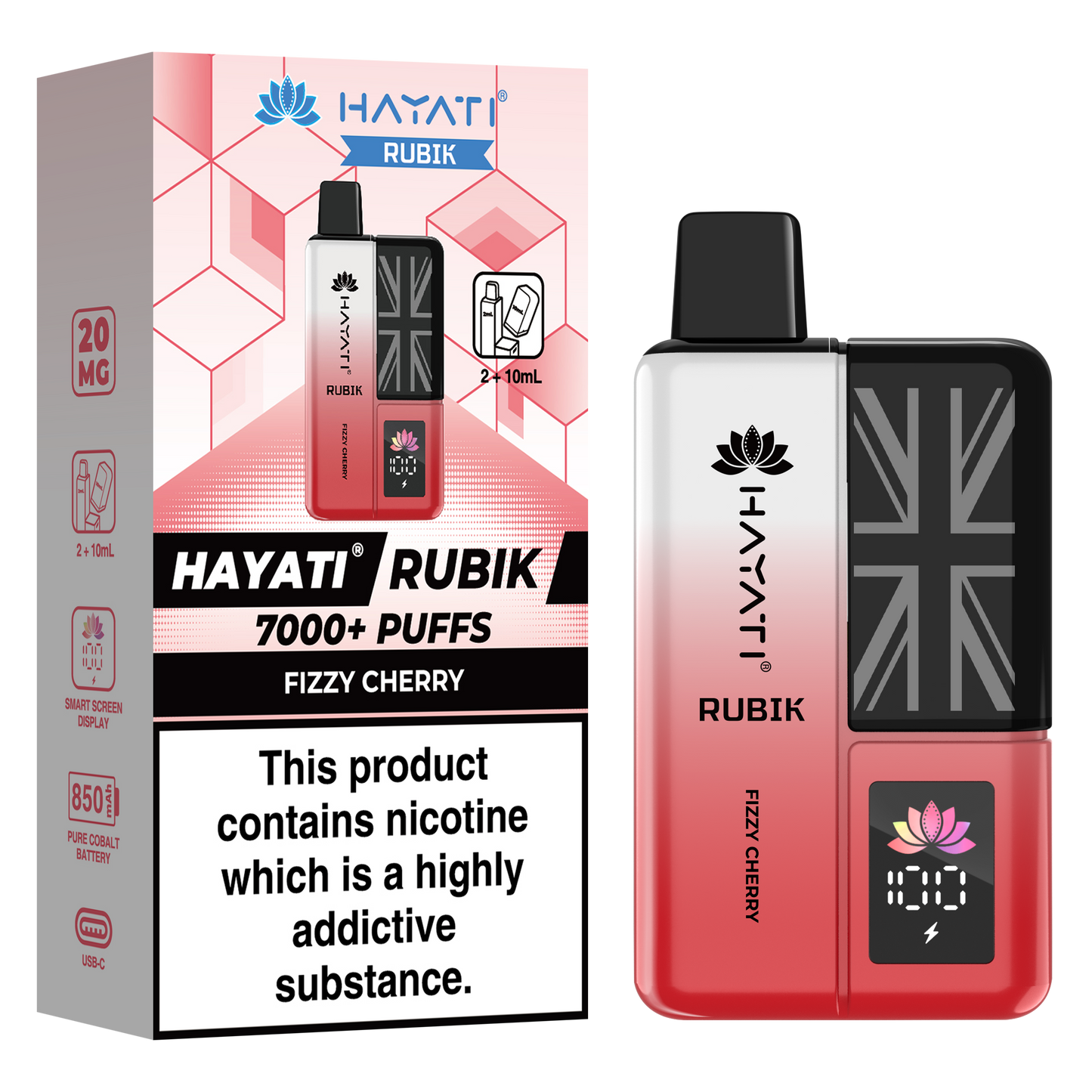 Hayati Rubik 7000+ Puff Prefilled Vape Kit 5pk