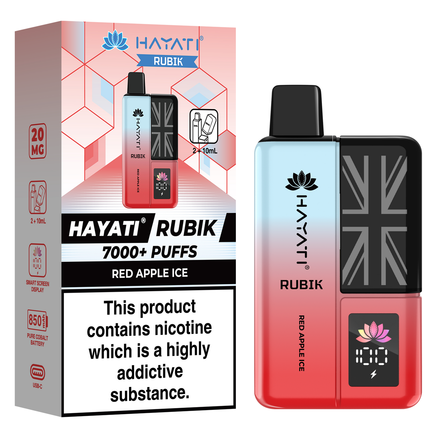 Hayati Rubik 7000+ Puff Prefilled Vape Kit 5pk