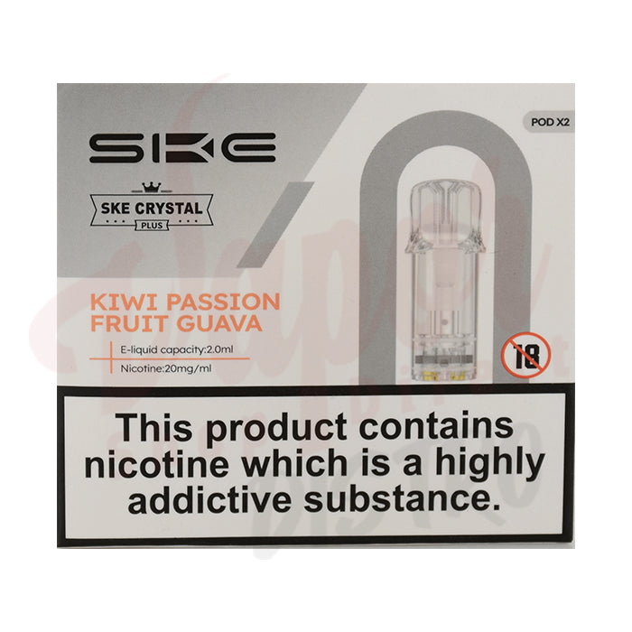 SKE Crystal Plus Prefilled Pods (BOX OF 10) - Kiwi Passion Fruit Guava