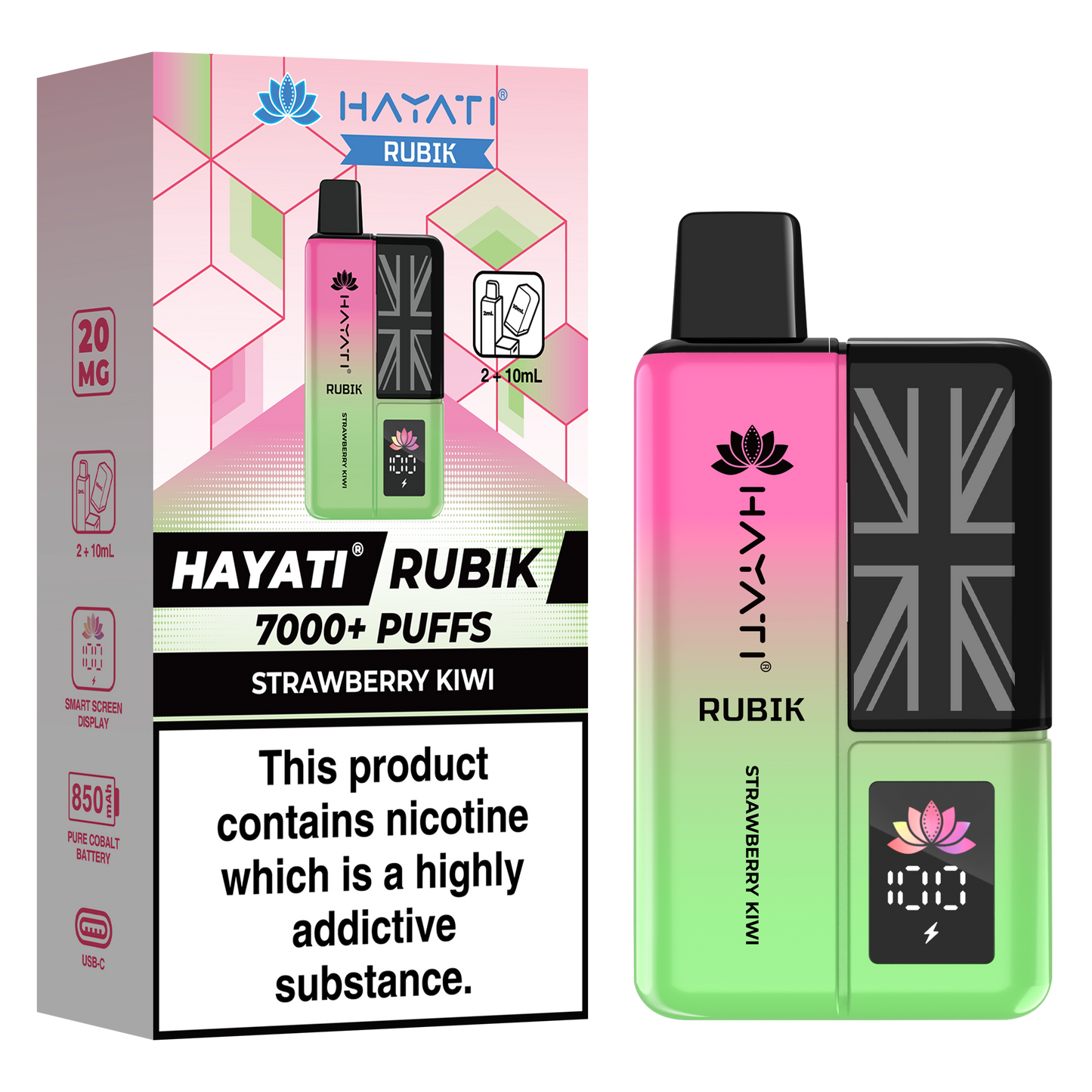 Hayati Rubik 7000+ Puff Prefilled Vape Kit 5pk