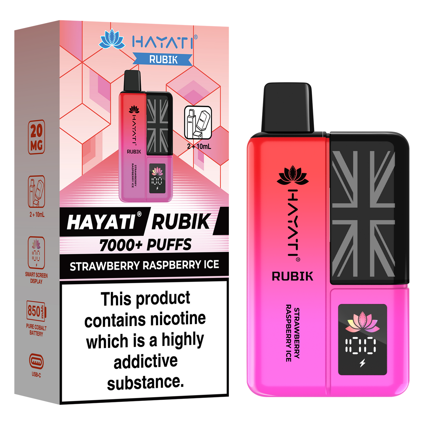 Hayati Rubik 7000+ Puff Prefilled Vape Kit 5pk