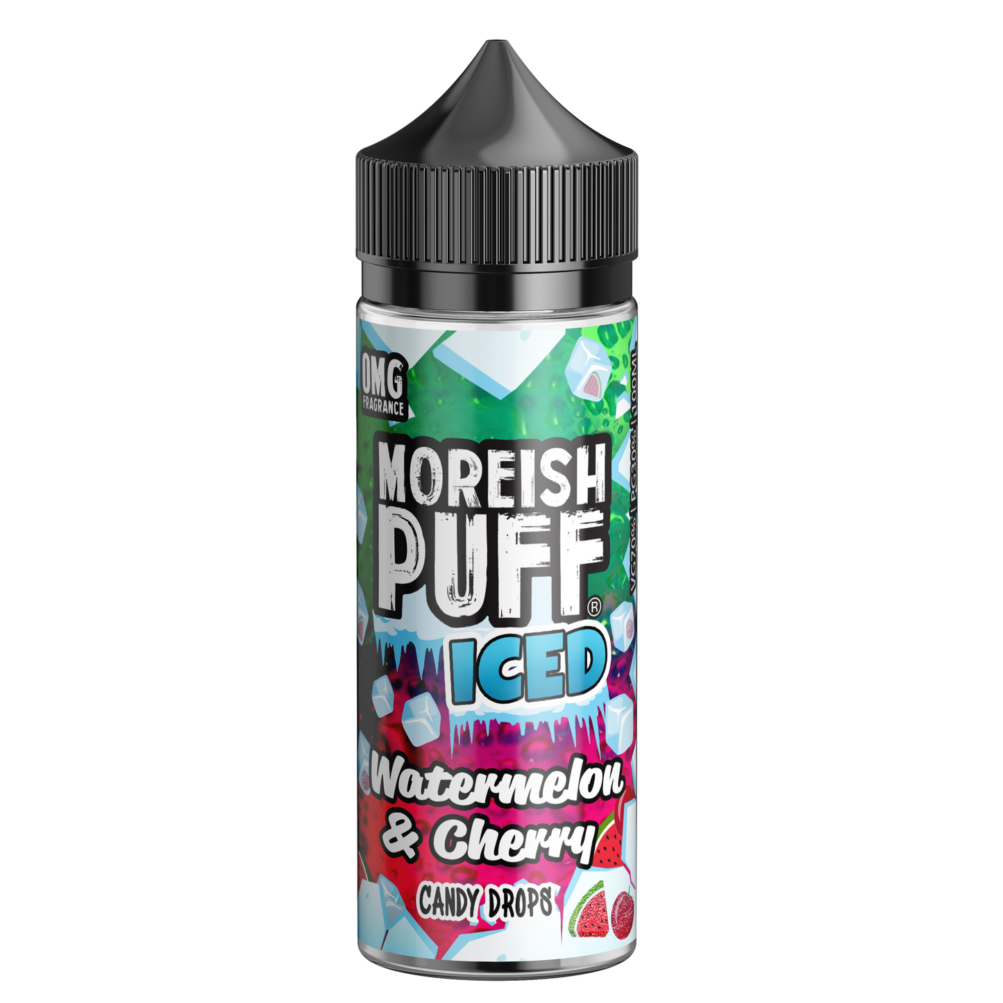 Moreish Puff Iced Watermelon & Cherry Candy Drops 0mg 100ml Shortfill E-Liquid