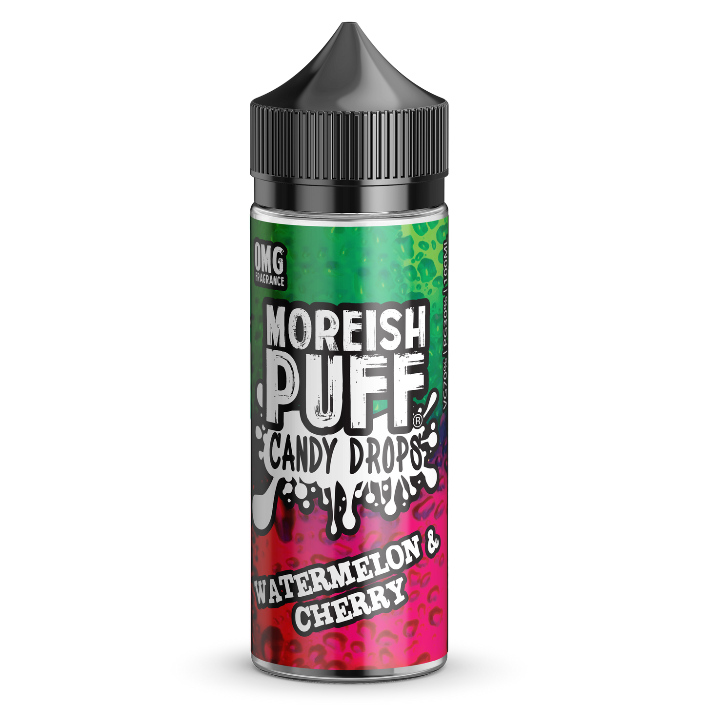Moreish Puff Candy Drops: Watermelon & Cherry Candy Drops 0mg 100ml Shortfill E-Liquid