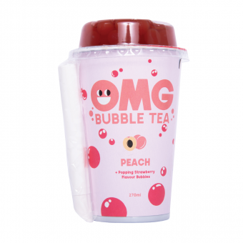 Black Tea Peach Bubble Tea