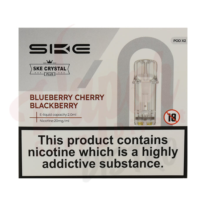SKE Crystal Plus Prefilled Pods (BOX OF 10) - Blueberry Cherry Blackberry