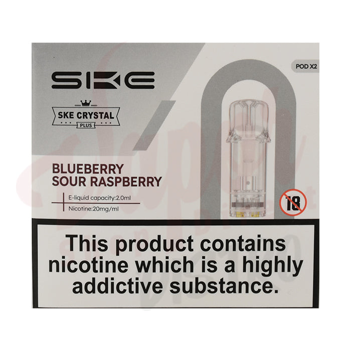 SKE Crystal Plus Prefilled Pods (BOX OF 10) - Blueberry Sour Raspberry