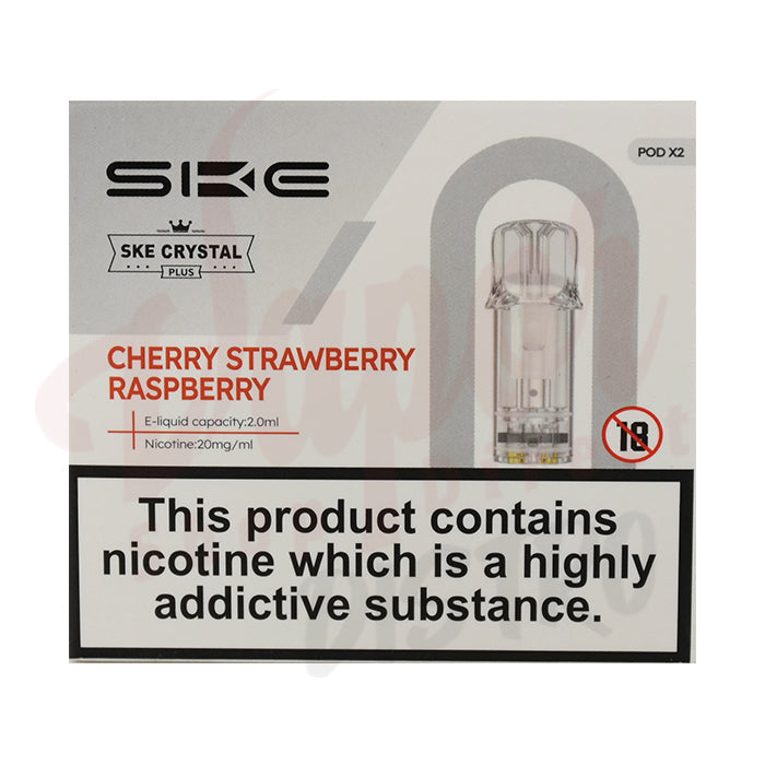 SKE Crystal Plus Prefilled Pods (BOX OF 10) - Cherry Strawberry Raspberry