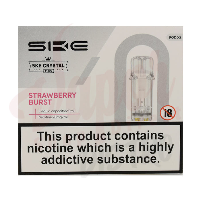 SKE Crystal Plus Prefilled Pods (BOX OF 10) - Strawberry Burst