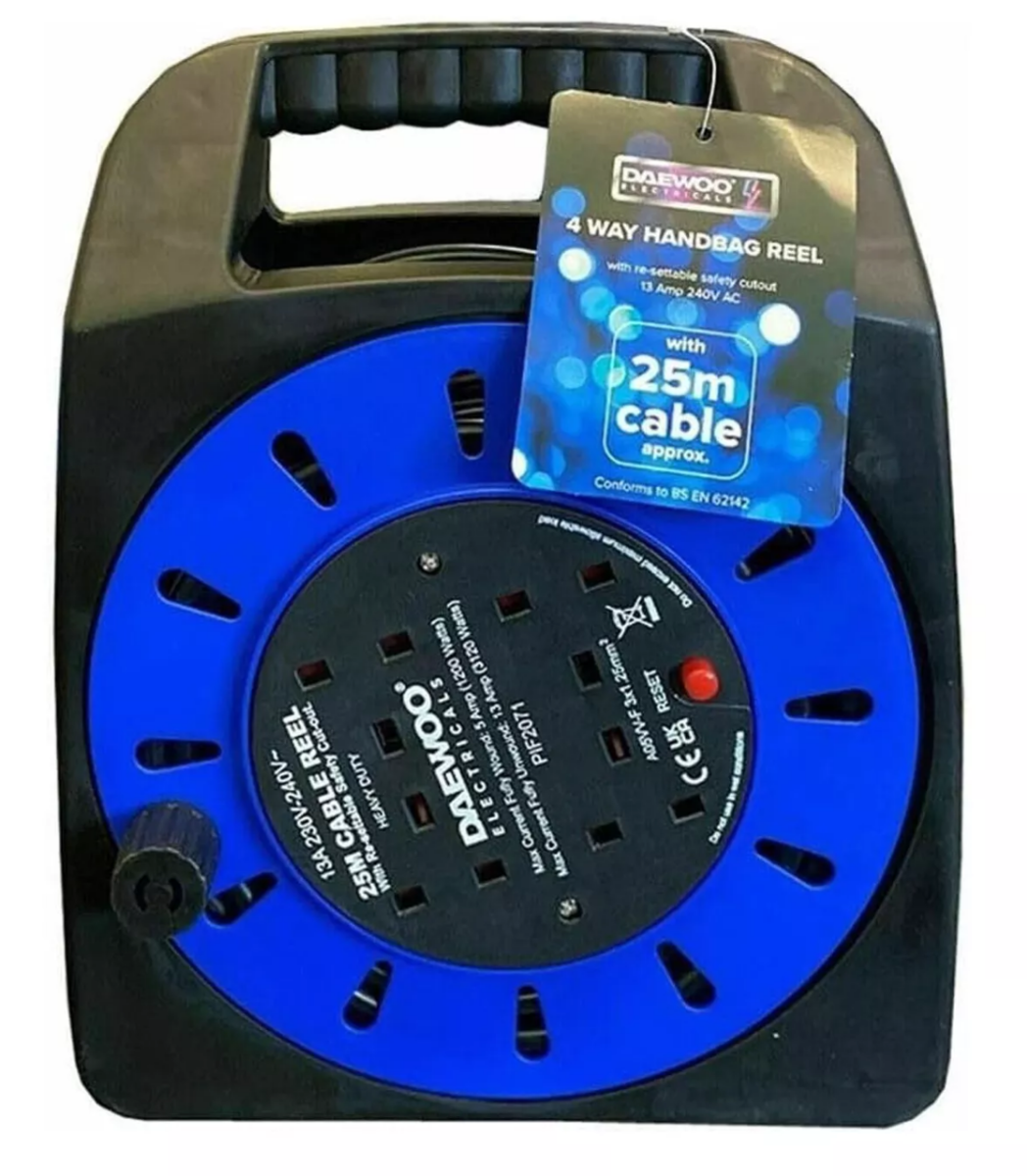 4 Gang 25 Metre Handbag Reel