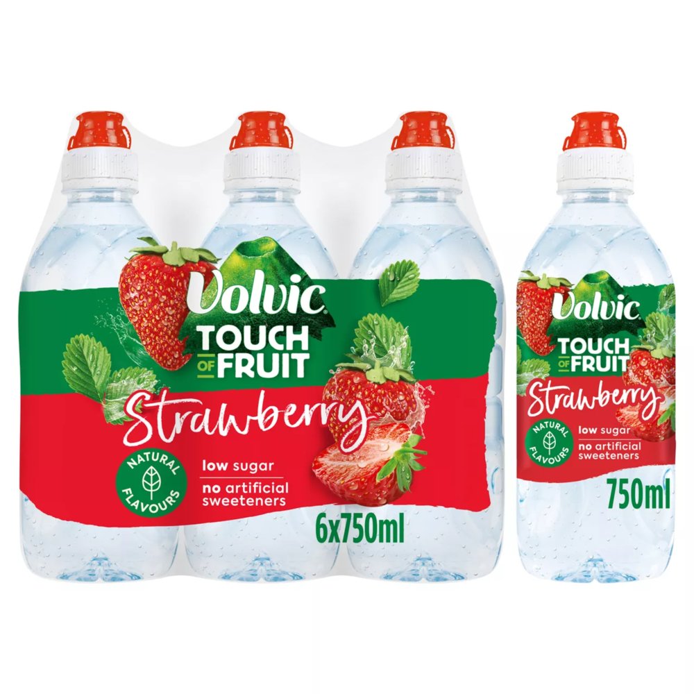Volvic Touch Of Strawberry Sportscap 6x750ml