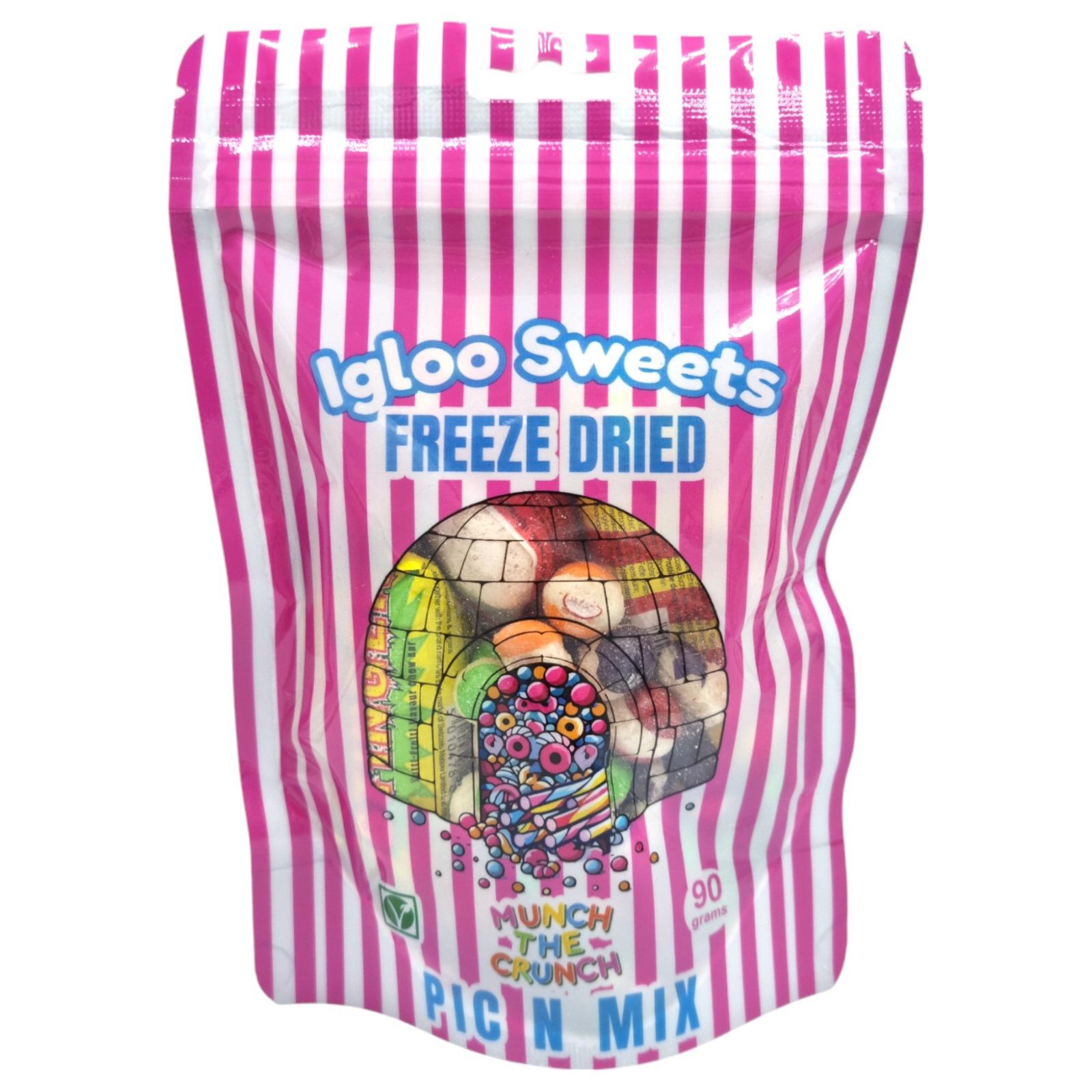 Igloo Sweets Freeze Dried Pink Candy Pick N Mix 90g - Pack of 10