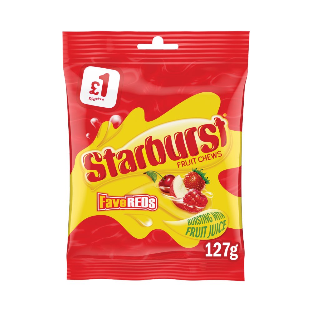 Starburst Fave Reds Fruit Chew 12x127g