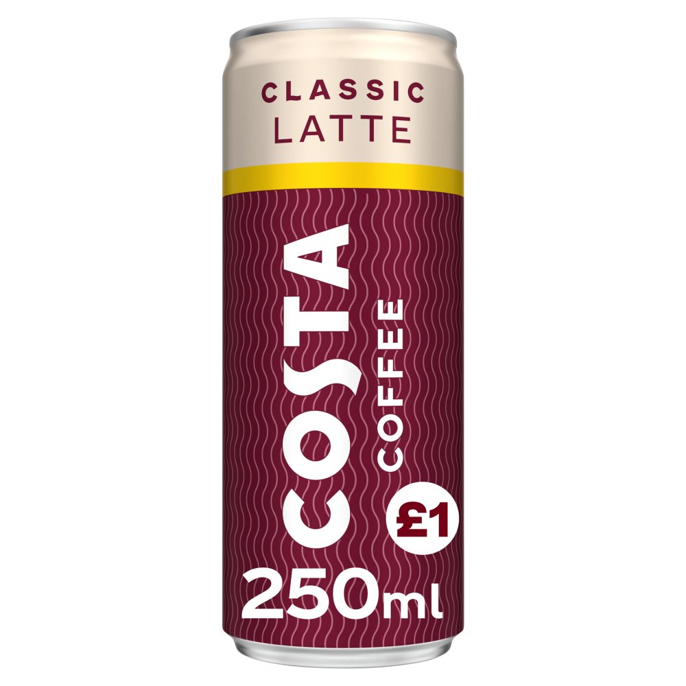 Costa Coffee Latte Iced Coffee Can 12 x 250ml PM£1