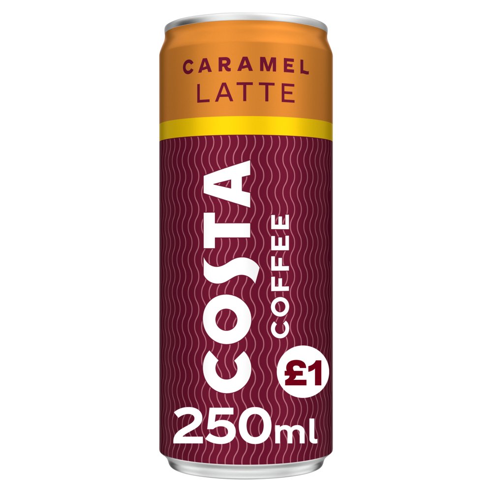 Costa Coffee Caramel Latte Iced Coffee Can 12 x 250ml PM£1