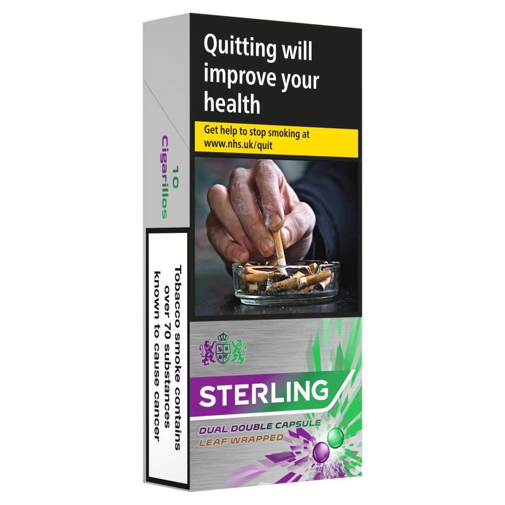 Sterling Dual Double Capsule Leaf Wrapped 10x10s