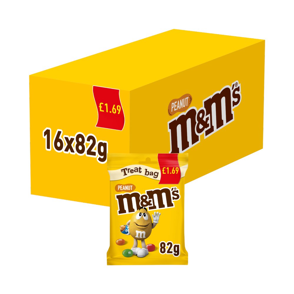 M&M's Peanut Treat Bag 16x82g PM£1.69