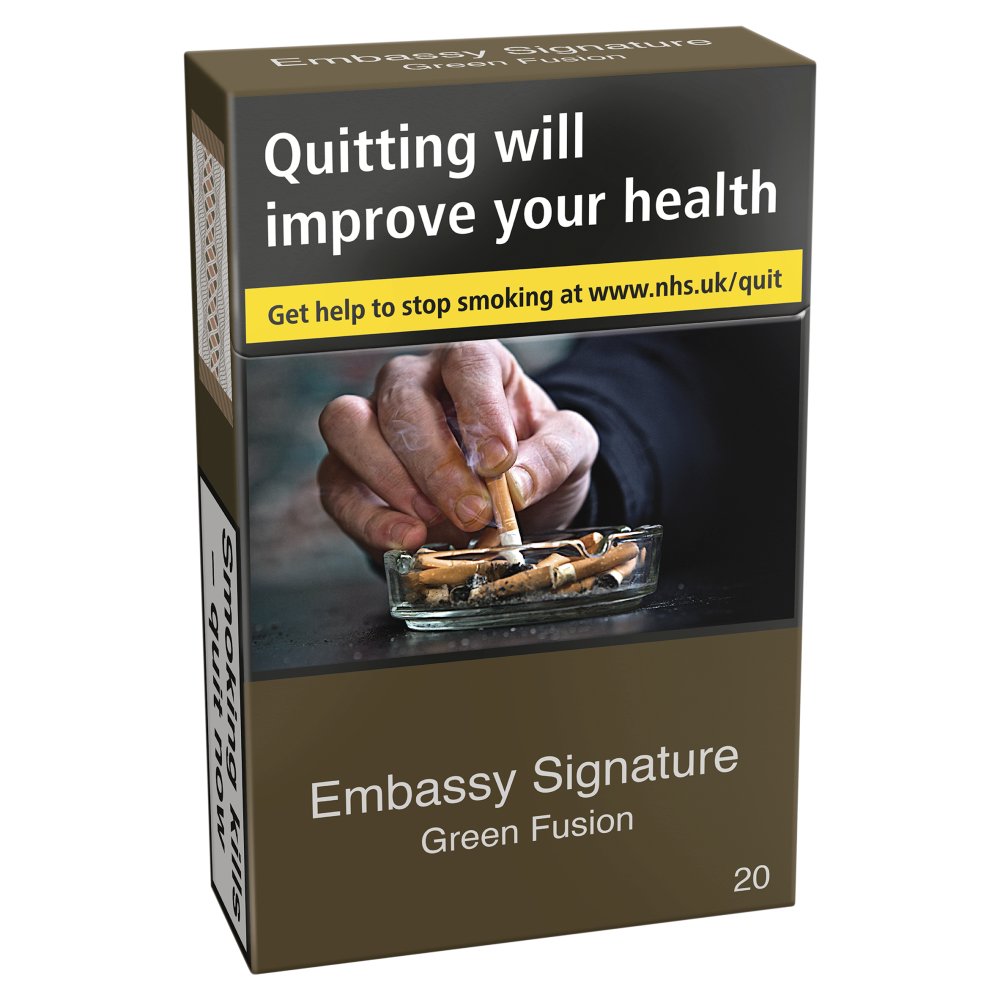 Embassy Signature Green Fusion Kingsize Cigarettes 10 x 20pk