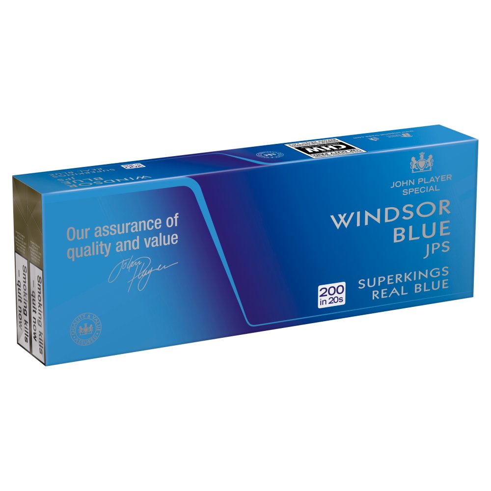 Windsor Blue JPS Superkings Real Blue 10 x 20pk