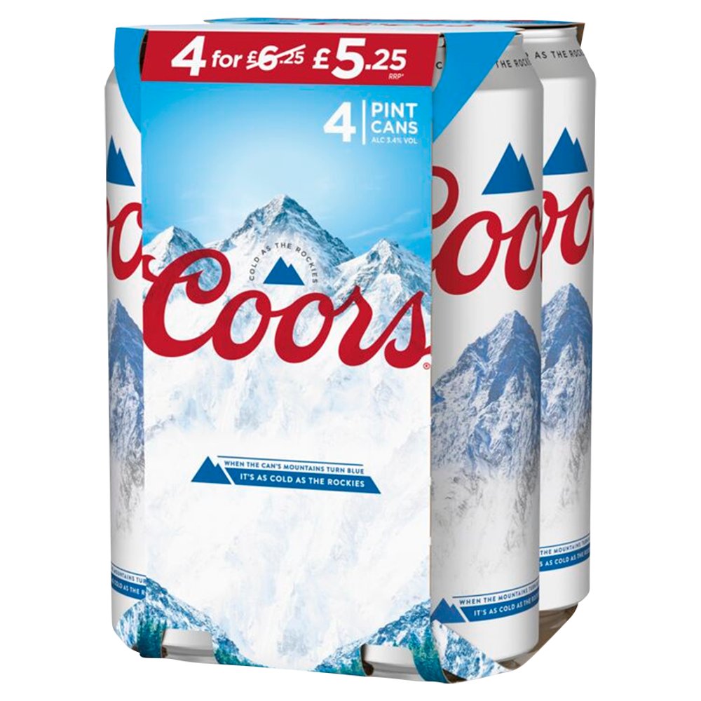 Coors Pint Cans 6x4x568ml
