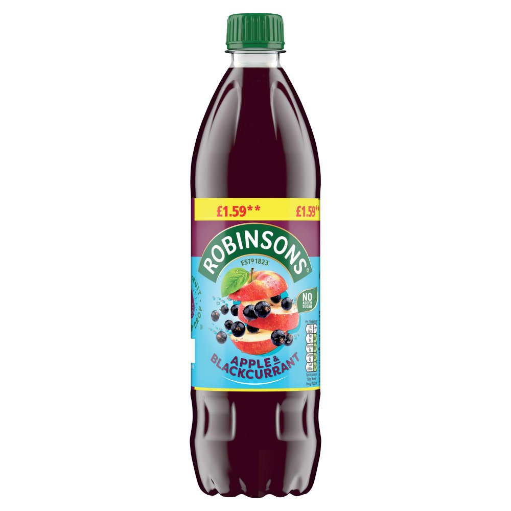 Robinsons Apple & Blackcurrant Squash No Added Sugar 12 x 750ml PM£1.59