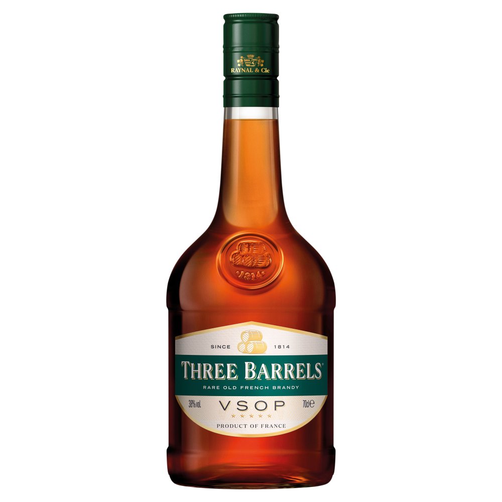 Three Barrels Brandy 3x70cl