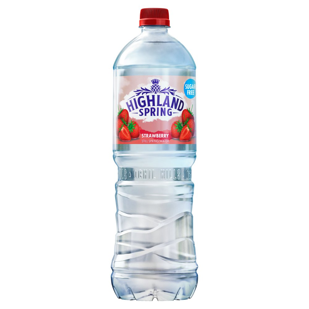 Highland Spring Water Strawberry Sugar Free PET 6 x 1.25L
