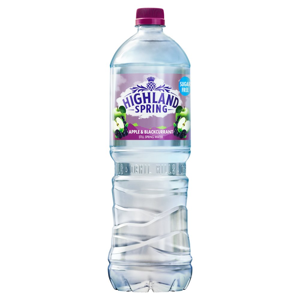 Highland Spring Water Apple & Blackcurrant Sugar Free PET 6 x 1.25L