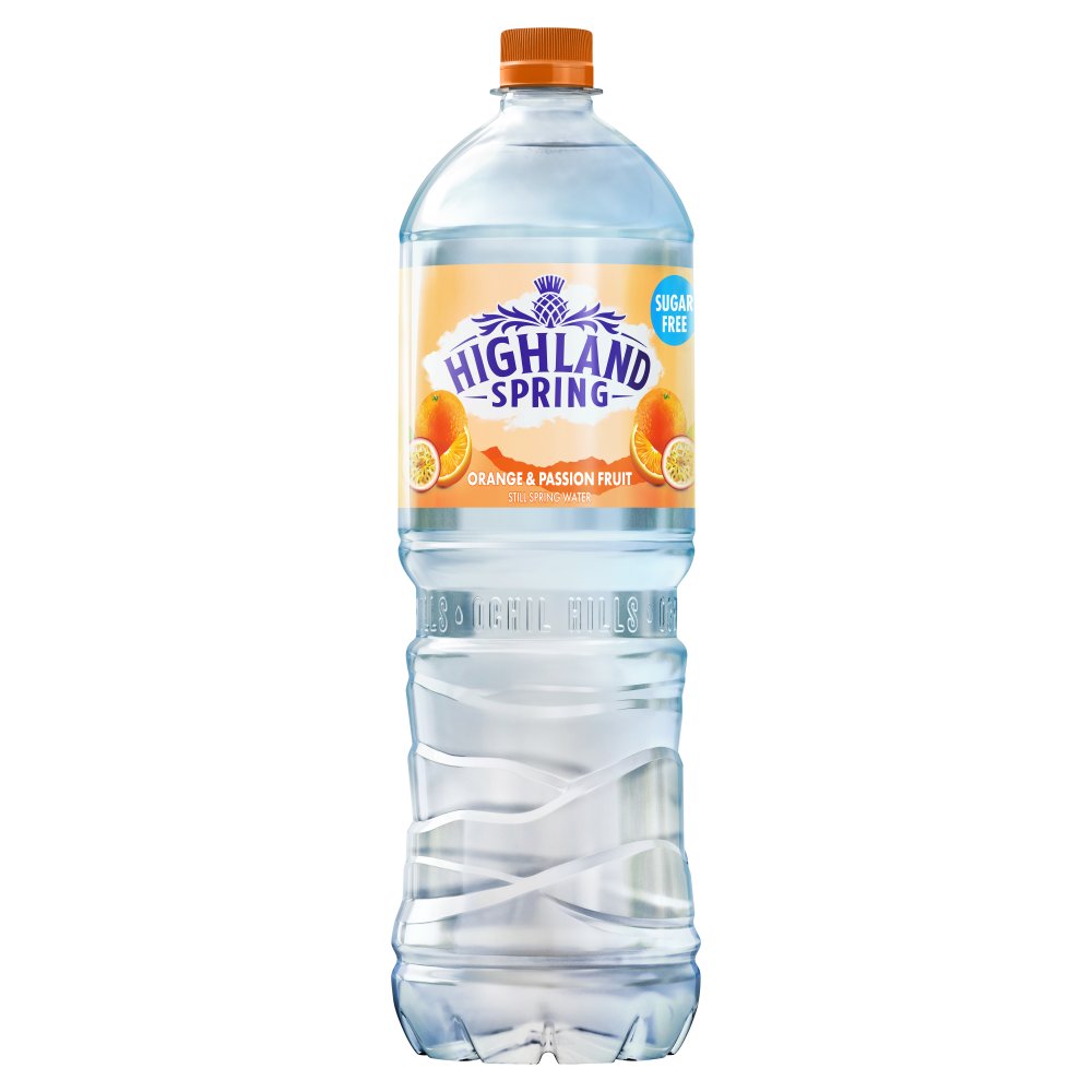 Highland Spring Water Orange & Passionfruit Sugar Free PET 6 x 1.25L