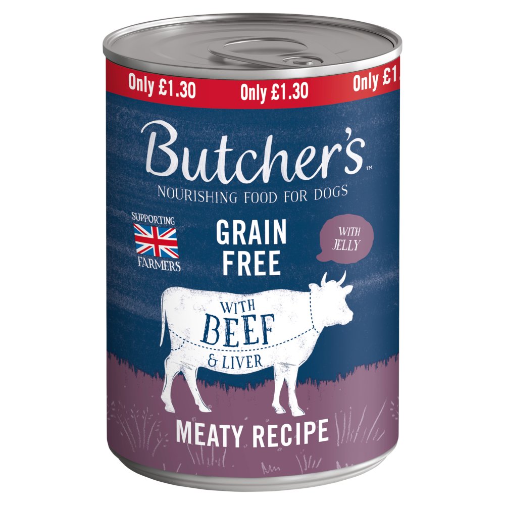 Butcher's Dog Food Beef & Liver 12 x 400g PM£1.30