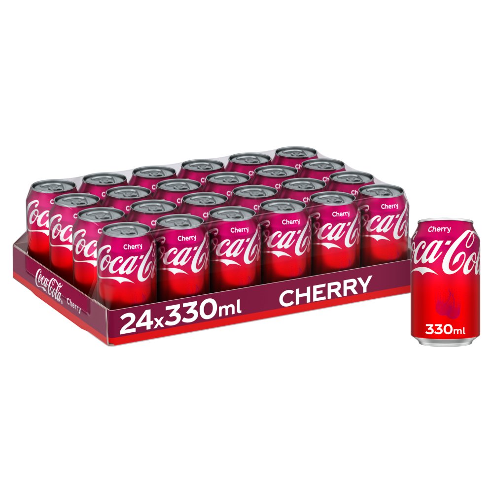 Coca Cola Cherry Cans 24 x 330ml PM£1.15