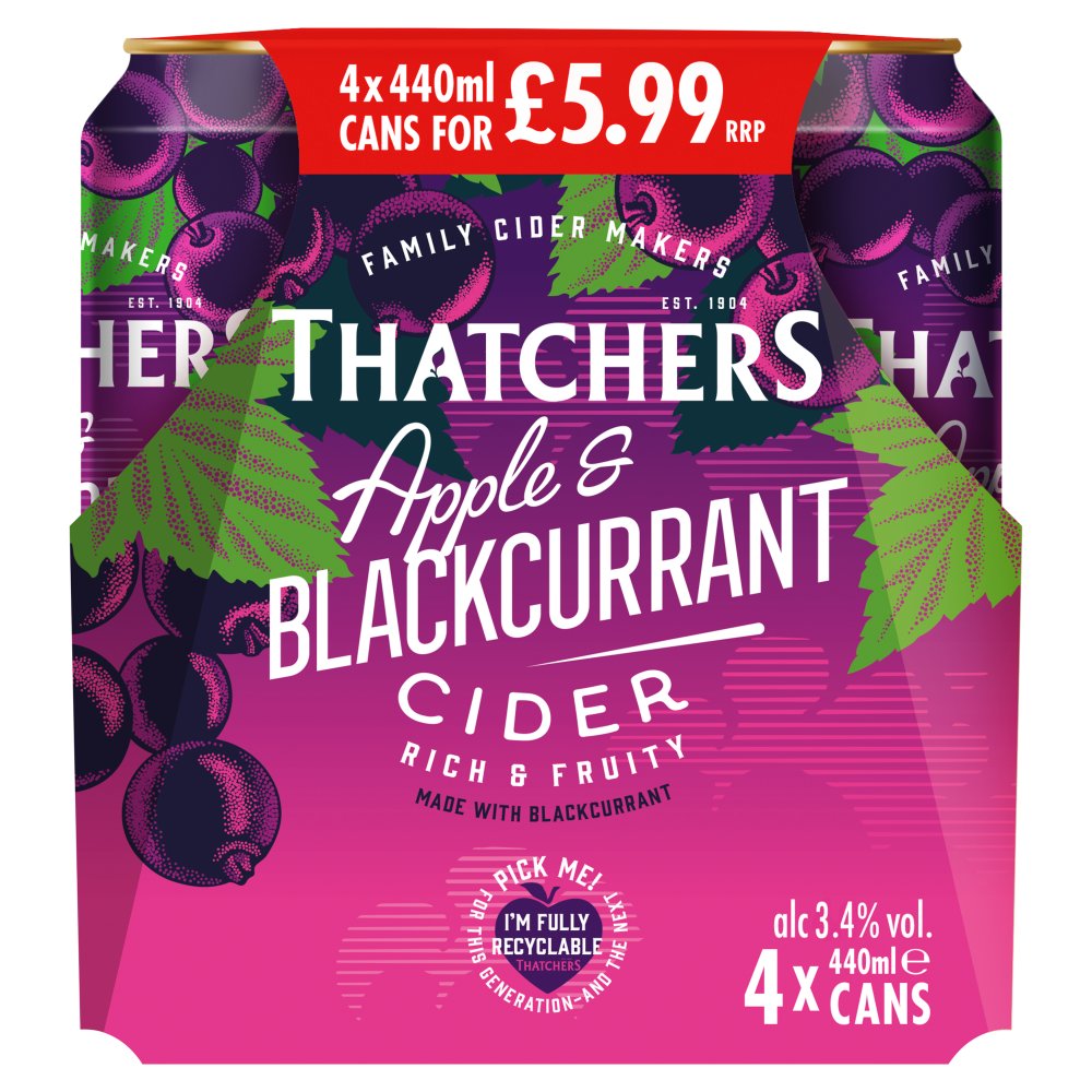 Thatchers Apple & blackcurrent 10x440ml