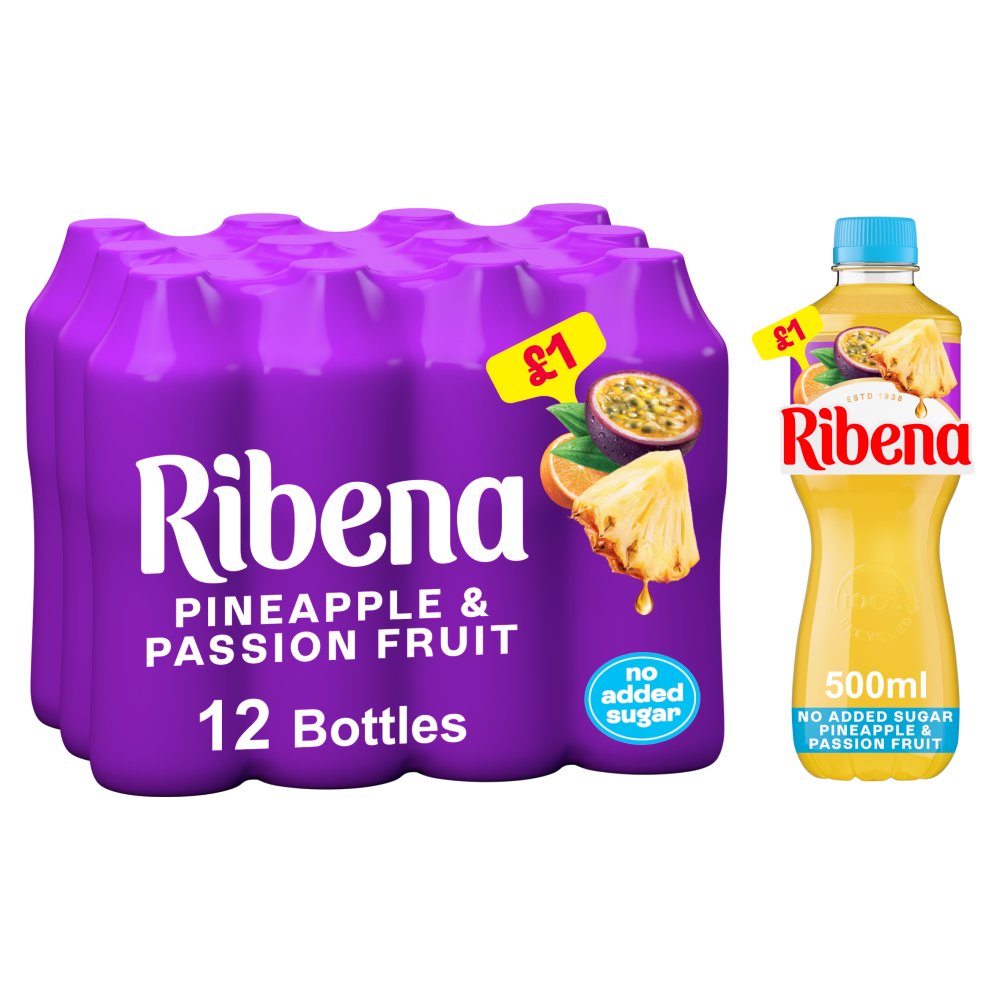 Ribena Pineapple & Passion Fruit 12 x 500ml PM£1