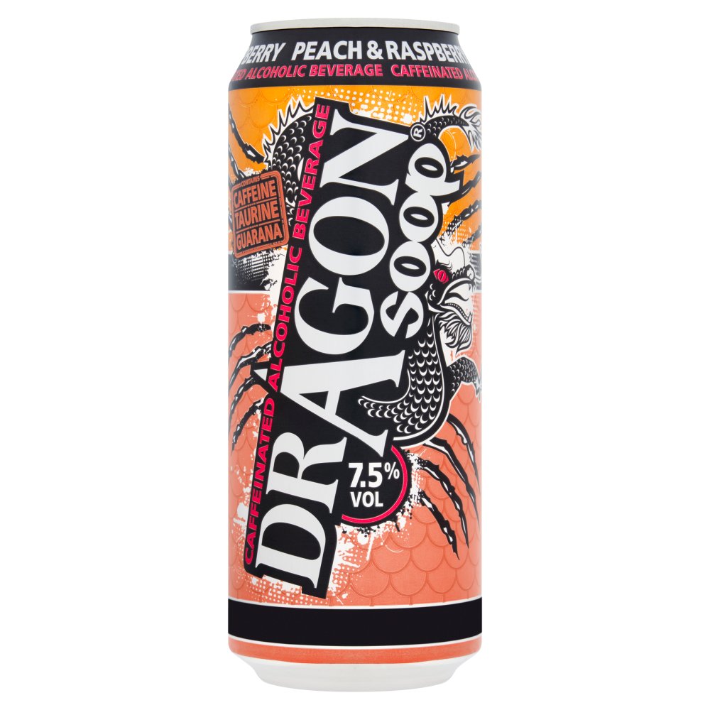Dragon Soop Peach & Raspberry 8x500ml