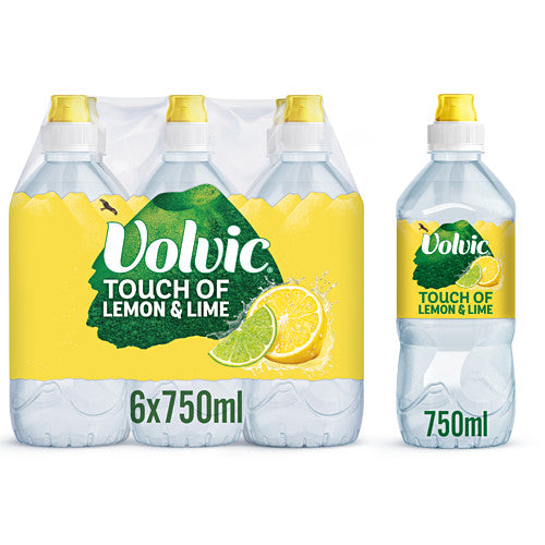 Volvic Touch Of Lemon & LIme Sportscap 6x750ml
