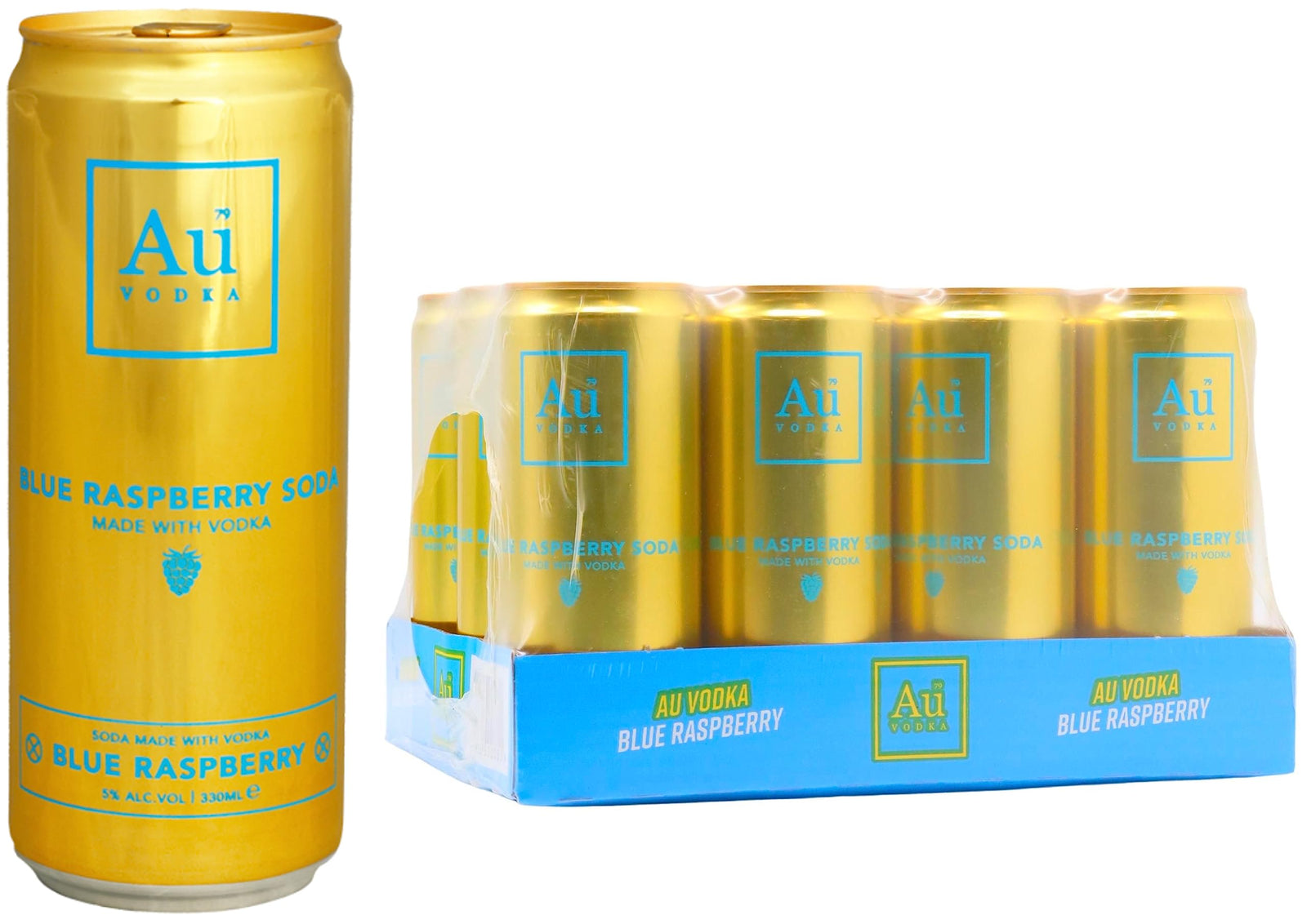 Au Vodka Blue Raspberry 330ml 12pk