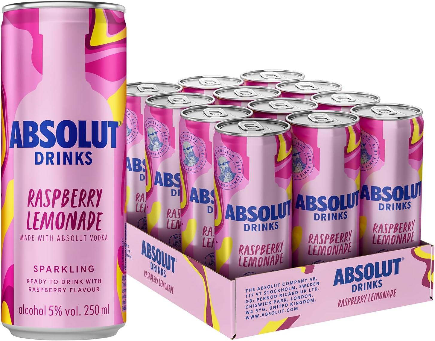 Absolut Raspberry Lemonade 12x250ml