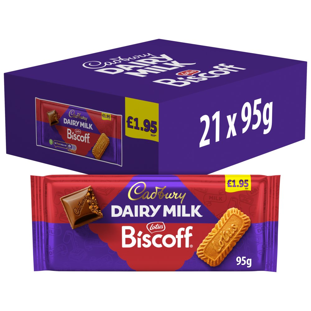 Cadbury Dairy Milk Biscoff 21x95g PM£1.95