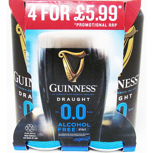 Guinness Draught Alcohol Free 6x4x440ml PM£5.99