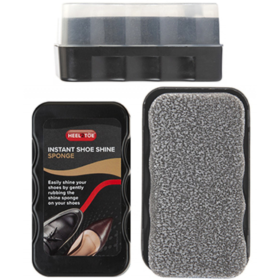 Shoe Shine Sponge With Plastic Lid 24pc