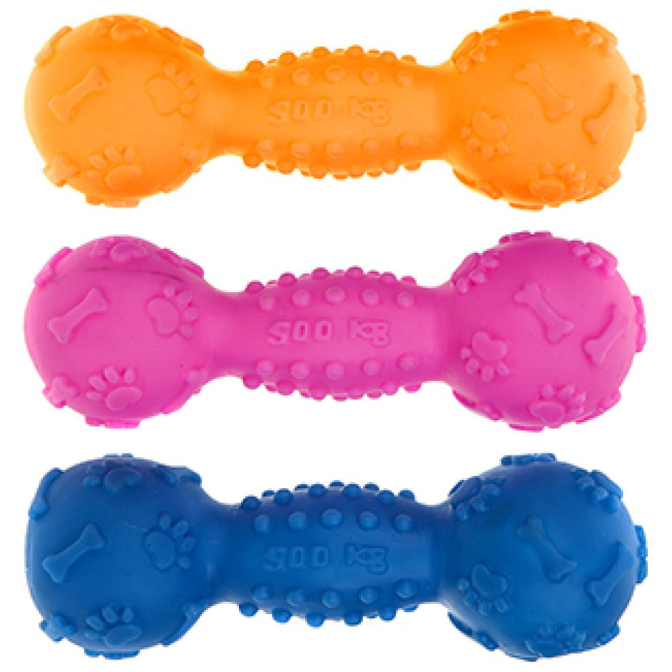 17.5cm Squeaking Dumbbell With Hang Tag