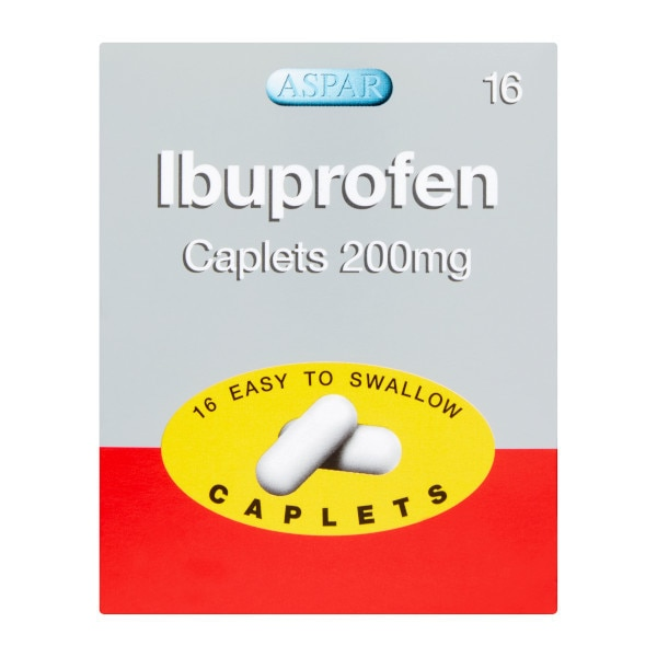 ASPAR Ibuprofen Caplets 200mg 12 Pack