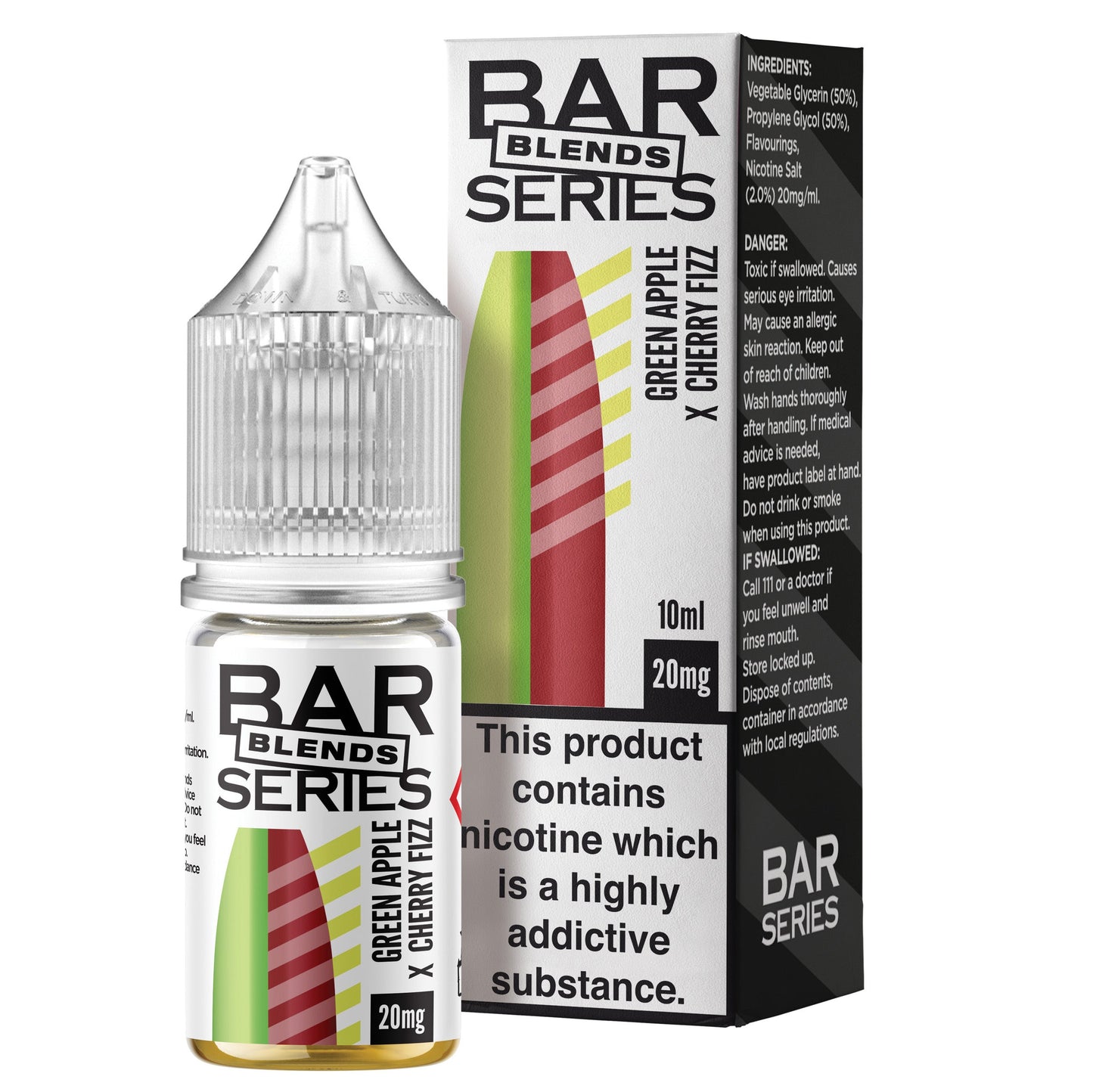 Bar Series Blends Green Apple x Cherry Fizz 10ml Nic Salt - 20mg