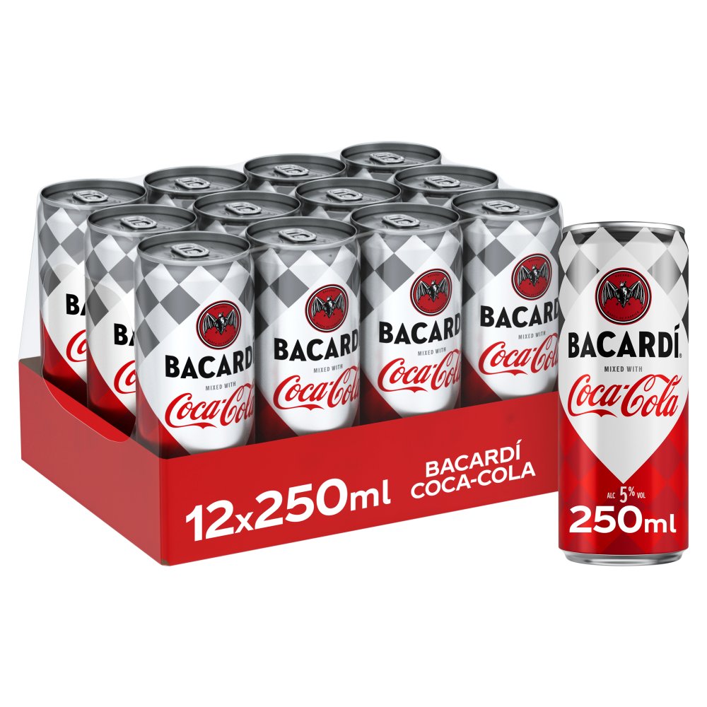 Bacardi Mixed With Cola 12x250ml
