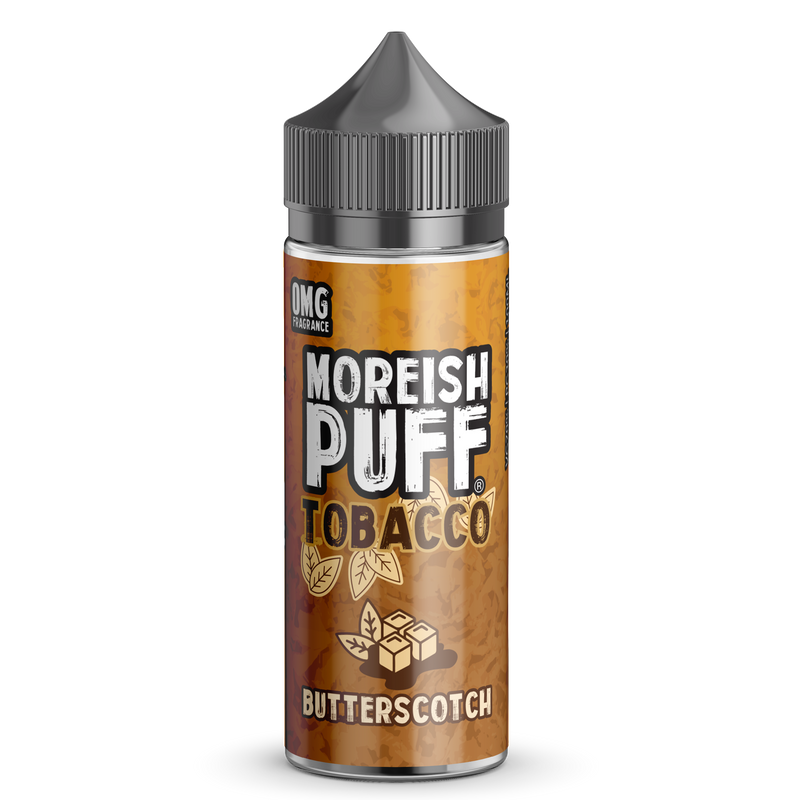 Moreish Puff Tobacco: Butterscotch Tobacco 0mg 100ml Shortfill E-Liquid