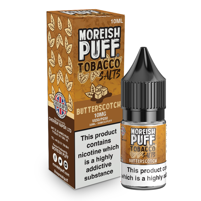 Moreish Puff Tobacco 10ml Nic Salt 10mg