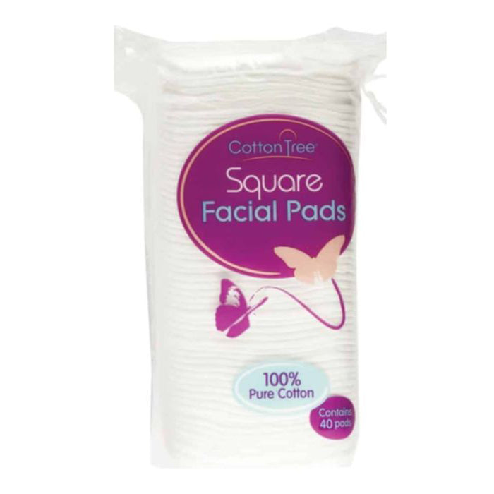 Square Cotton Wool Facial Pads 40pk