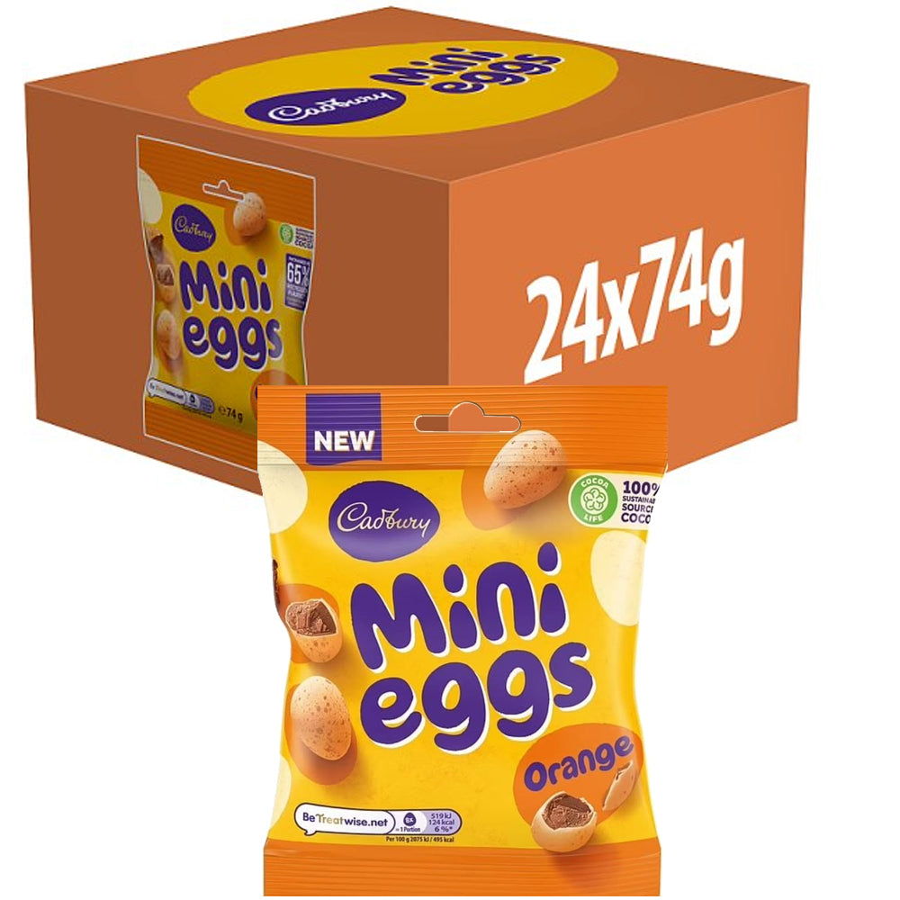Cadbury Mini Eggs Orange Chocolate Bag 24 x 74g